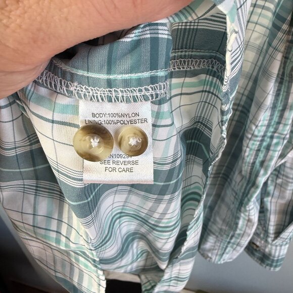 Nepallo Mens Plaid Button Up Shirt 3XL Nylon Fishing Hiking Camping UPF 50+ - Picture 12 of 13